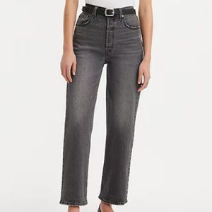 Levi's Ribcage Straight Ankle Jeans Dark Gray
